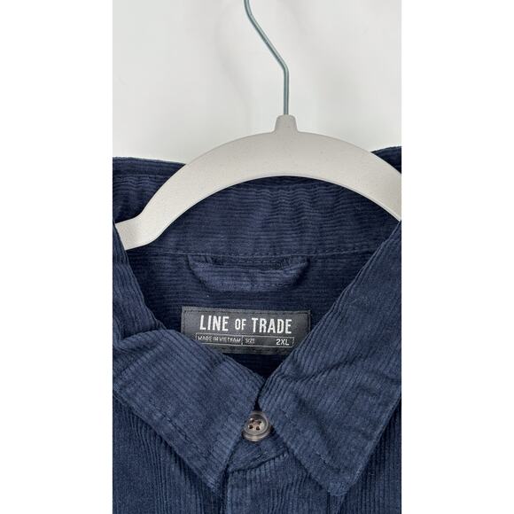 Line Of Trade Mens Midnight Stone Corduroy Workshirt Long Sleeve Size 2X New - Picture 10 of 15